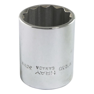 GRY-M1230 SOCKET METRIC 1/2IN HEX 30MM 12 44MM TS