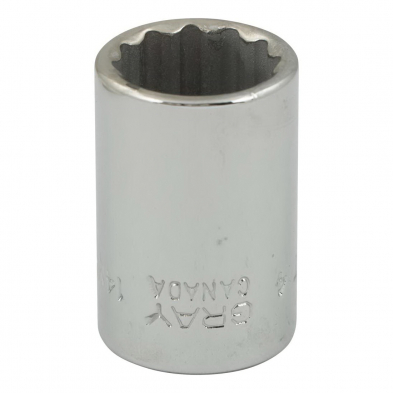 GRY-MT14 GRAY 14MM X 3/8" DR 12 PT RE SOCKET