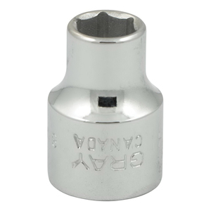 GRY-MT8H GRAY 8MM X 3/8" DR 6 PT REG SOCKET