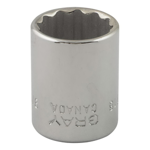 GRY-T18 GRAY #T18 SOCKET 9/16", 3/8"DR 12 PT