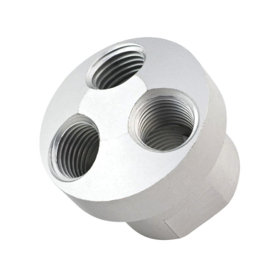 HF1-421501 3WMC14 3 WAY CONNECTOR (ALUM.), 1/4" FNPT