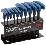 HT1-ATD575 ATD 575 10PC METRIC T-HANDLE HEX KEY SET