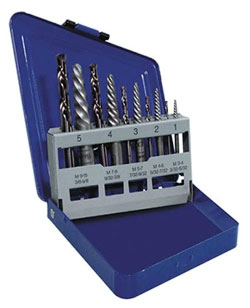 HT1-IR11119 AMR-11119 10 PC LEFT HAND SPIRAL EXTRACTOR & DRILL BIT SET