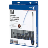 HTD-720524 JET 720524 SCREWDRIVER SET - ERGONOMIC - 14 PC - SVCM