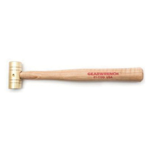 HTE-81110G GEARWRENCH 8 OZ BRASS HAMMER W/HICKORY HANDLE