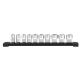 HTU-48229403 48-22-9403 3/8" SAE SOCKET SET 10PC WITH 4 FLAT SIDES