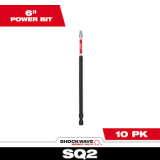 HTU-48324815 MILWAUKEE 48-32-4815 6"POWER BIT SQ2 BULK 10