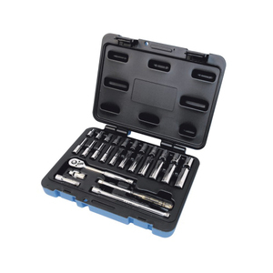 HTU-600116 600116, 28 PC 1/4" DR METRIC SOCKET WRENCH SET - 6 POINT