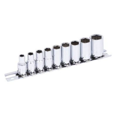 HTU-601114 601114 9 PC 1/4" DR METRIC SOCKET SET - 12 POINT