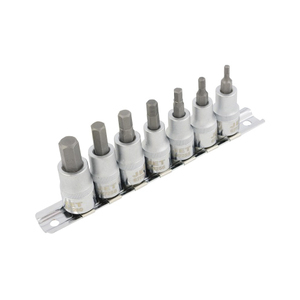 HTU-601202 7 PC 3/8" DR S.A.E. 2" Long Hex Bit Socket Set