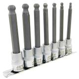 HTU-601805 7 PC 3/8" DR Metric 4" Long Ball Nose Socket Set