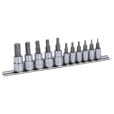 HTU-601807 601807 HEX BIT SOCKET SET 1/4" & 3/8" DR 11PC