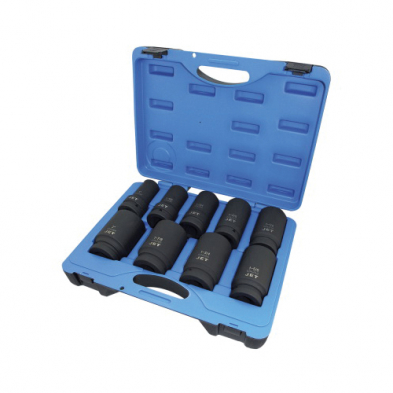 HTU-610503 610503 9 PC 1" DR Deep S.A.E. Impact Socket Set - 6 Point