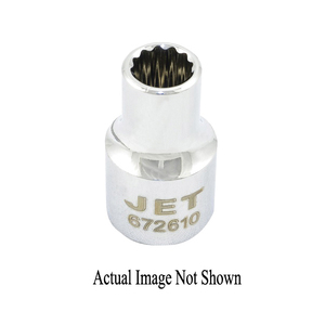 HTU-672616 672616 1/2" DR X 16mm REGULAR CHROME SOCKET - 12 PT