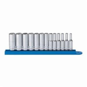 HTU-80304 GEARWRENCH SOCKET DEEP MET 1/4DR 6PT 13PC SET