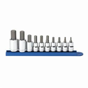 HTU-80578 GEARWRENCH SOCKET HEX BIT MET 3/8 & 1/2DR 10PC SET