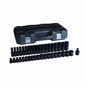 HTU-84948N 39-PC 1/2" DR 6 POINT STD & DEEP MET IMPACT SOCKET SET MODER