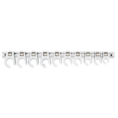 HTZ-719123 719123 JET FLARE NUT CROWFOOT WRENCH SET 10-PC 12-PT METRIC