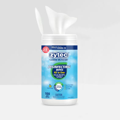 JAG-01855 ZYTEC 01861 DISINFECTANT WIPES 100/PK