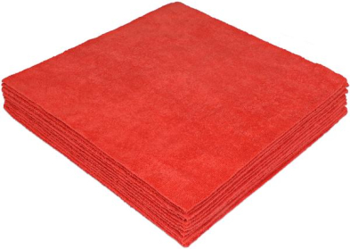 JAG-A50103E A50103E MICROFIBRE CLOTH 14"X14" RED 250GSM 10EA/PK