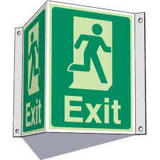 LI1-24178D SETON 24178D 3-Way Running Man Exit Sign
