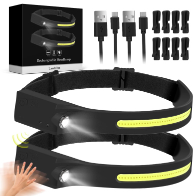 LI1-B09T8W1W71 B09T8W1W71 Lanlelin Rechargeable Headlamp 2 Pack