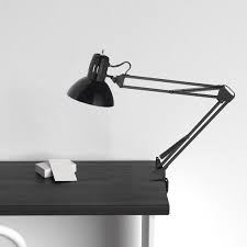 LI1-DXL334XBK DAINOLITE DXL334-X-BK Swing Arm Clamp-On Desk Lamps, 100 W,