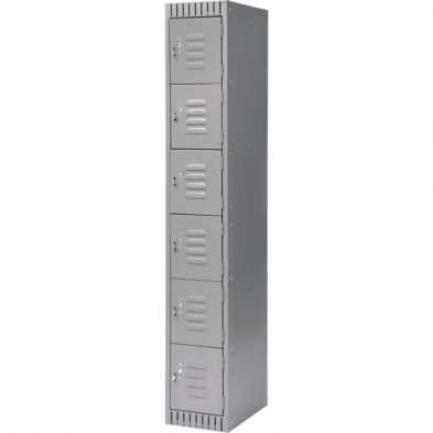 MHB-FL370 FL370 Lockers 6-tier 12" x 18" x 72" Steel Grey Knocked Down