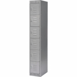 MHB-FL370 FL370 Lockers 6-tier 12" x 18" x 72" Steel Grey Knocked Down