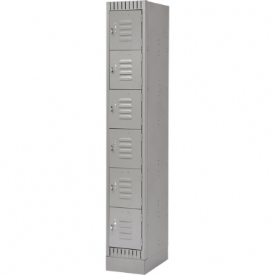 MHB-FL400 FL400 Lockers 6 -tier 12" x 18" x 76" Steel Grey Knock down