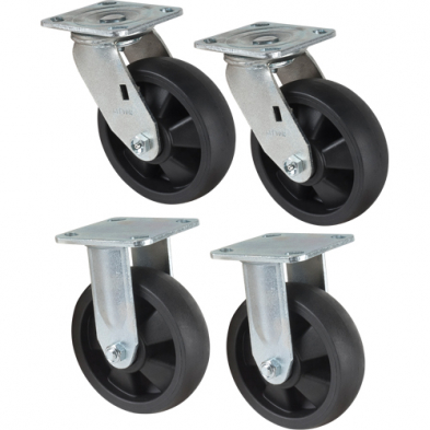 MHC-MD338 KLETON CASTER SET,RIGID/SWIVEL,6"