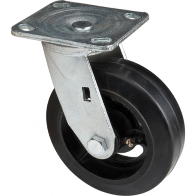 MHC-ML849 KLETON MOLD-ON RUBBER CASTER,SWIVEL,6"