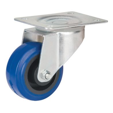 MHC-MO511 KLETON BLUE SWIVEL CASTER 3" RUBBER, 285 LB CAPACITY