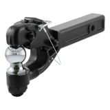 MHG-CURT48007 CURT 48007 RECEIVER-MOUNT BALL & PINTLE COMBINATION 2"