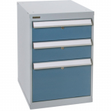 MHR-FI167 Three-Drawer Pedestal Workbench, 18" W x 21" D x 28" H