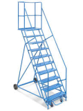 MHW-H1940 H-1940 10 Step Rolling Safety Ladder w/ 15" Top Step  MA623