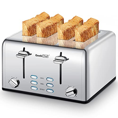 OF1-04303214 043-0321-4 MASTER Chef Toaster with 3 Settings, 4-Slice