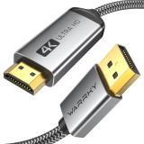 OF1-B081GGNWCX B081GGNWCX WARRKY 4K DisplayPort to HDMI Cable 6FT