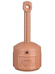 OF1-H1103TC H-1103TC, ULINE PLASTIC SMOKER'S RECEPTACLE - TERRA COTTA