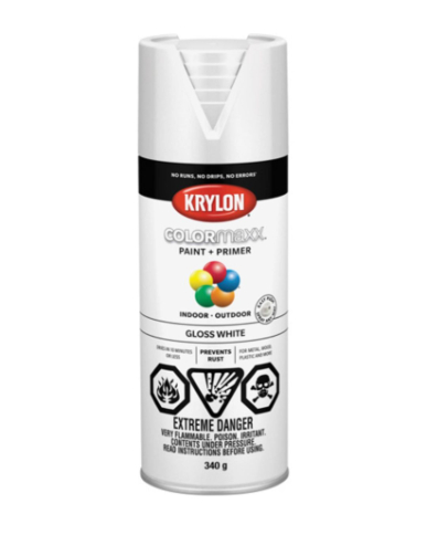 PA1-469020008 KRYLON SEMI-GLOSS WHITE SPRAY PAINT,454G