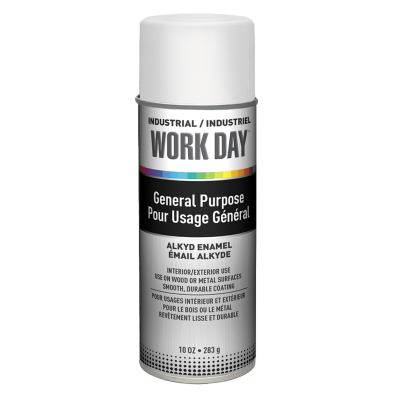PA1-PAINTAFW WORKDAY #A04422007 SPRAY PAINT ENAMEL FLAT WHITE 10OZ