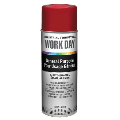 PA1-PAINTAR WORKDAY #A04404007 SPRAY ENAMEL PAINT GLOSS RED 10OZ