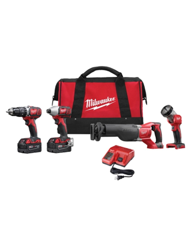 PTH-269624 MILWAUKEE M18 CORDLESS LITHIUM-ION 4-TOOL COMBO KIT