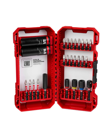 PTH-48324408 MILWAUKEE 26 PCE SHOCKWAVE IMPACT DUTY DRIVE AND FASTEN SET