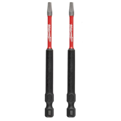 PTH-48324670 MILWAUKEE SHOCKWAVE #1SQ X 3-1/2" POWER BIT (2/PK)