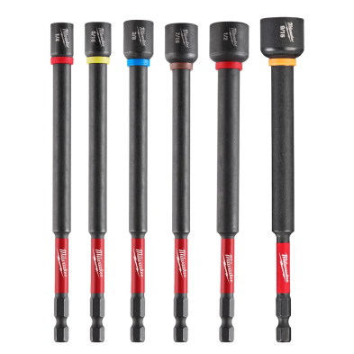 PTH-49664567 MILWAUKEE 6 PCE SHOCKWAVE 6" MAGNETIC NUT DRIVER SET