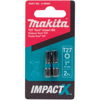 PTH-A96584 MAKITA IMPACTX #T27 TORX X 1" DRIVER BIT (PK/2)