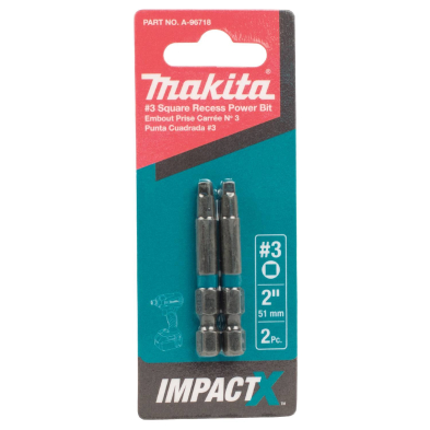 PTH-A96718 MAKITA IMPACTX #3SQ DR X 2" DRIVER BIT (PK/2)