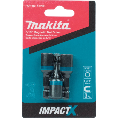 PTH-A97140 MAKITA IMPACTX MAGNETIC NUTSETTER,5/16" X 1-3/4"