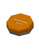 RAP-WB011 RAPTOR WB011 CHROME WHITE IRON DEFENDER OCTAGON 4.0"W X2.0"L